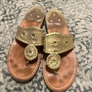 Jack rogers sandals gold